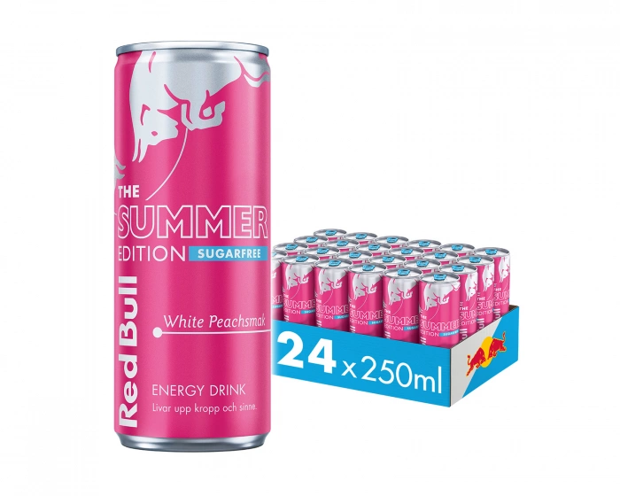 Red Bull Summer Edition Sugarfree 250ml (White Peach) - 24-Pack