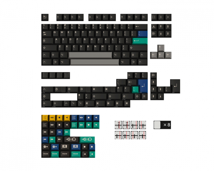 KBDfans PBTfans Tape & Radio - Black Base kit