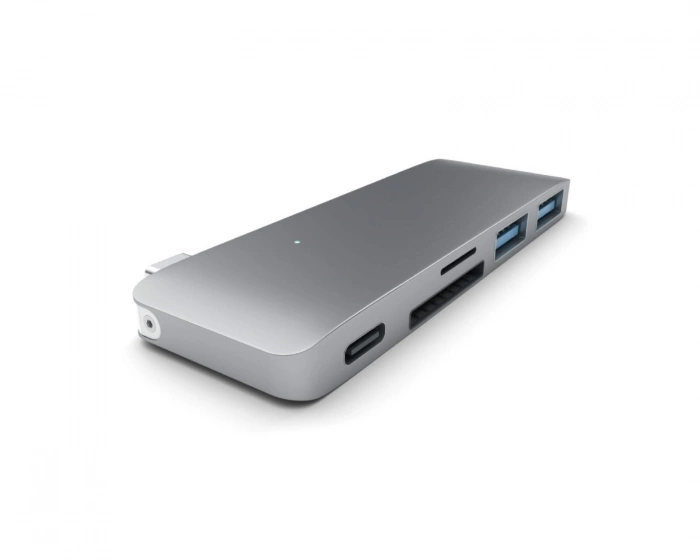 Satechi 3-i-1 USB-C Pass Through USB Hub - Rumgrå