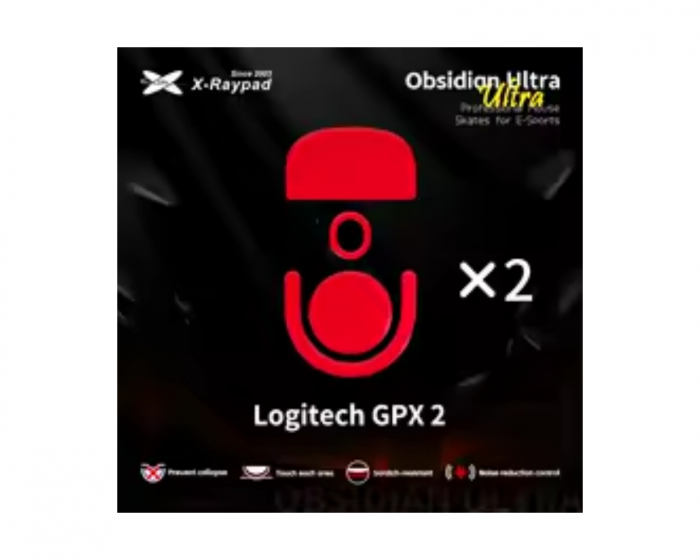 X-raypad Obsidian Ultra Skates til Logitech G Pro X 2