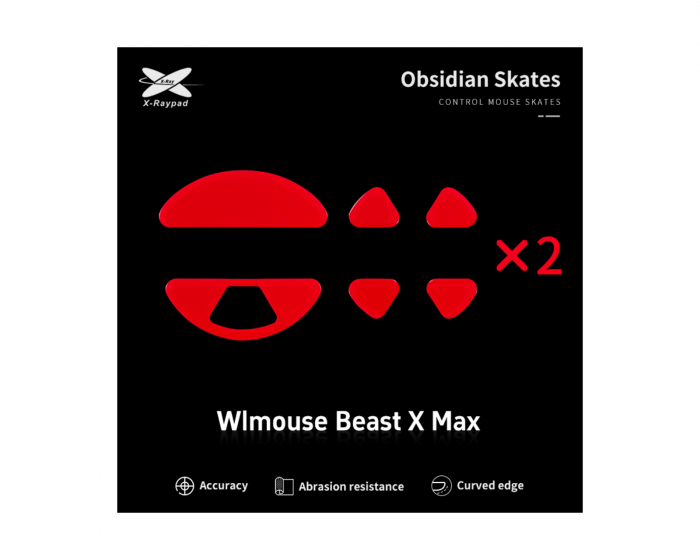 X-raypad Obsidian Ultra Skates til WLmouse Beast X Max