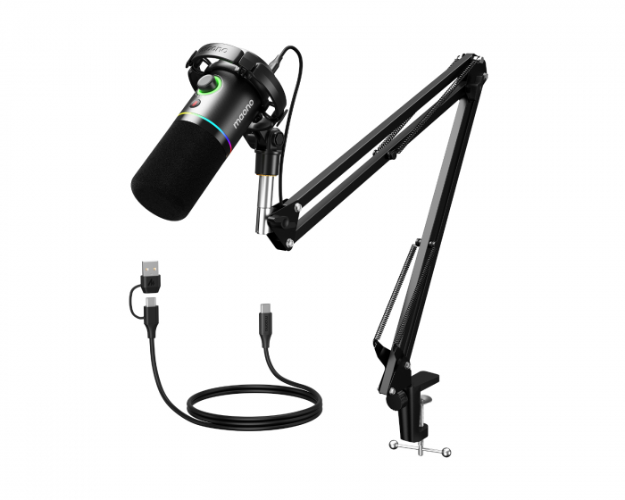 Maono PD200XS USB/XLR Mikrofon Sæt - Dynamisk Mikrofon - Sort