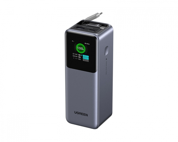 UGREEN 20000mAh 165W Power Bank med Utrækkelig Kabel