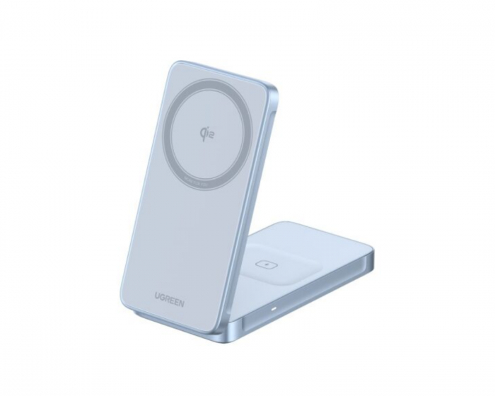 UGREEN MagFlow Qi2.2 25W 2-i-1 Flat Pad Magnetisk Trådløs Oplader