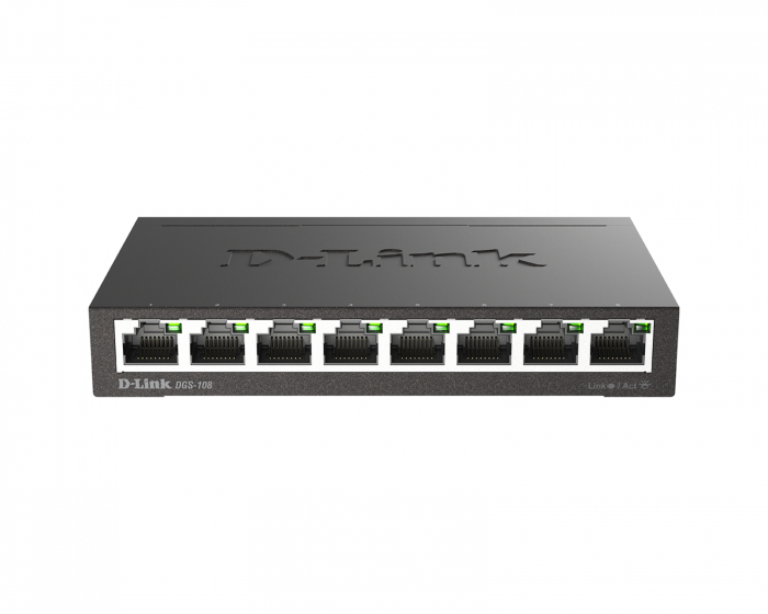D-Link DGS-108 8-Port Gigabit Netværksswitch