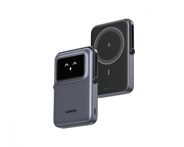 UGREEN Uno 10000mAh Magnetisk Trådløs Power Bank - Grå