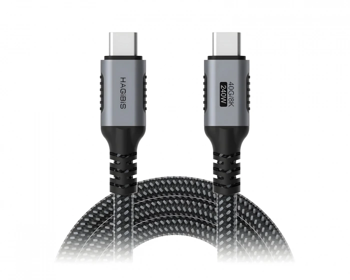 Hagibis USB-C 40G/8K 240W Hurtigopladningskabel - 2 m