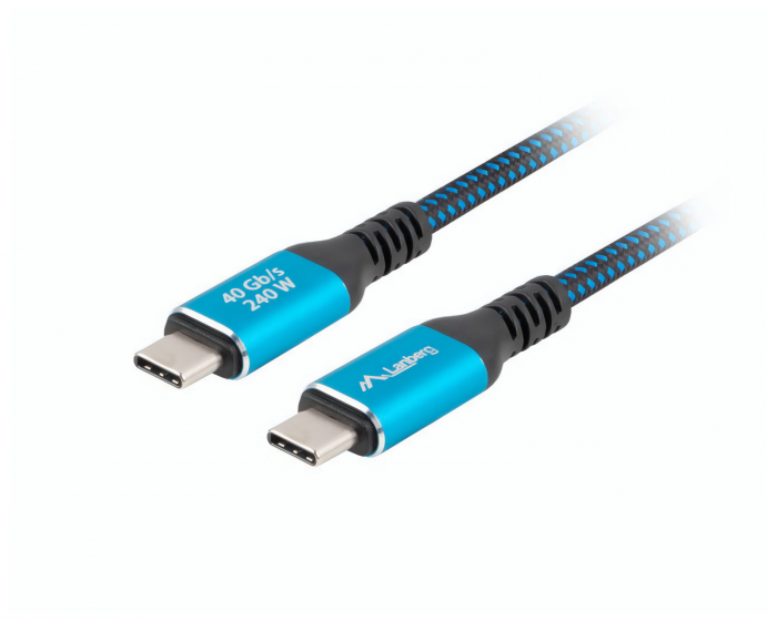 Lanberg USB-C 4.0 til USB-C Kabel 240W 8K 60HZ - 1 Meter