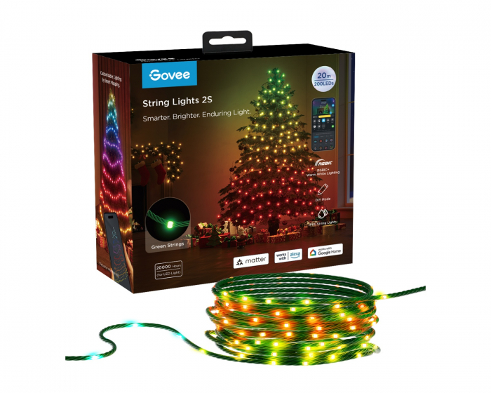Govee String Lights 2S Smart Julebelysning – 20 meter