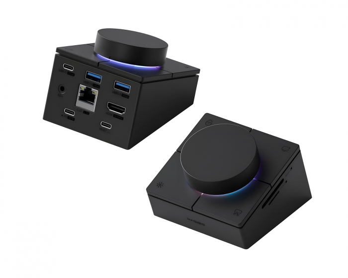 Hagibis USB-C-hub med Drejeknap og Genvejsknapper – 2,5G Ethernet-port – Sort