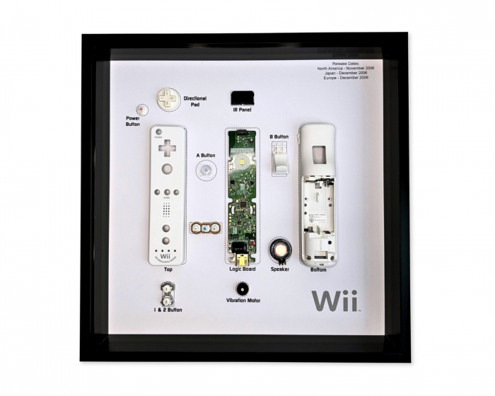 GRC Retro Art Nintendo Wii Remote Controller Display - Grå