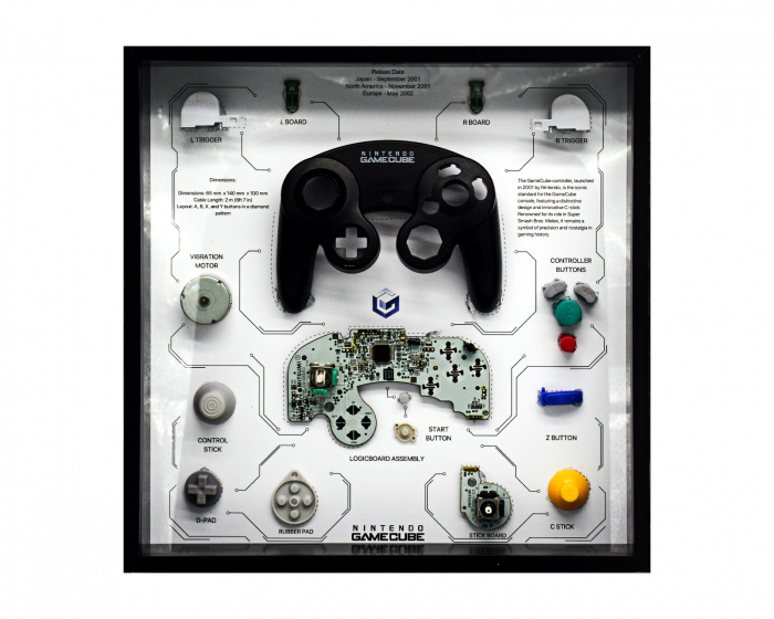 GRC Retro Art Nintendo Gamecube Controller Display  - Black