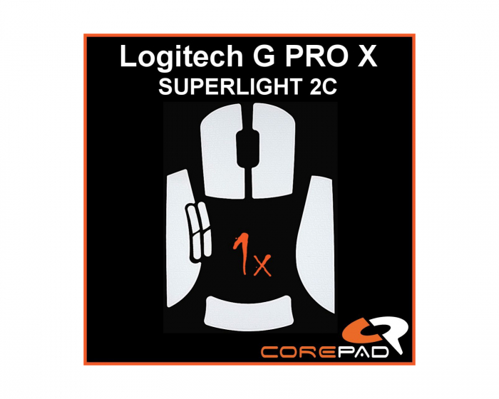 Corepad Soft Grips Til Logitech G PRO X SUPERLIGHT 2C Compact - Hvid