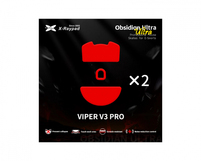 X-raypad Obsidian Ultra Skates til Razer Viper V3 Pro