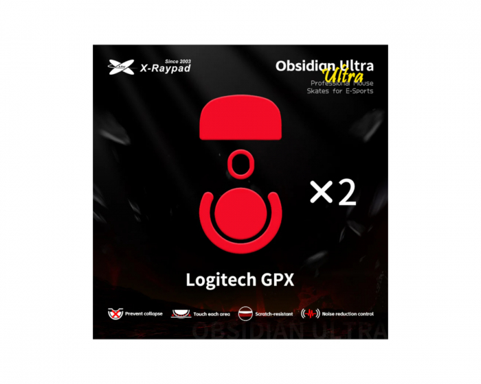 X-raypad Obsidian Ultra Skates til Logitech GPX