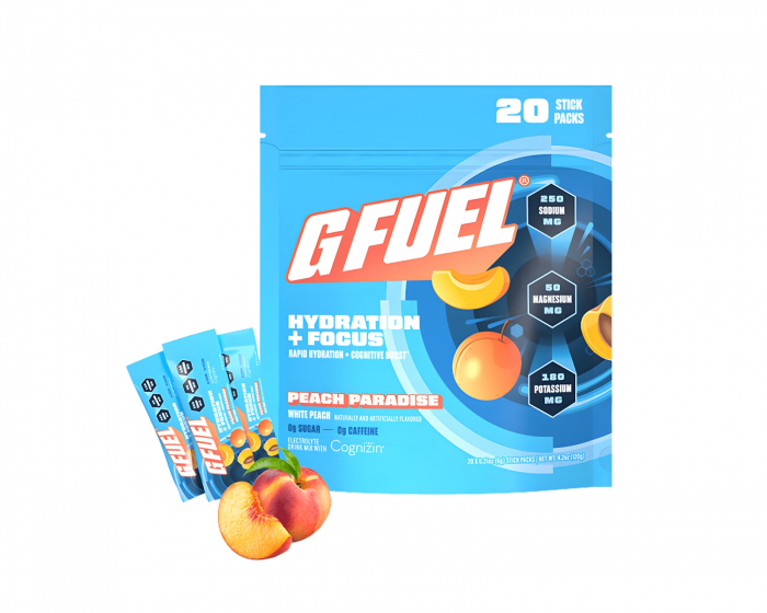 G FUEL Peach Paradise Hydration + Focus Pack - 20 Portioner