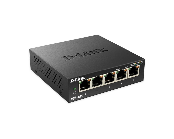 D-Link 5-port 10/100/1000 Gigabit Metal Housing Desktop Switch