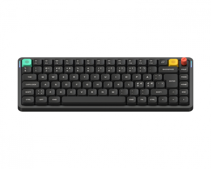 NuPhy Air75 V3 Trådløst Tastatur – Nebula Black [Red Nano Switch]