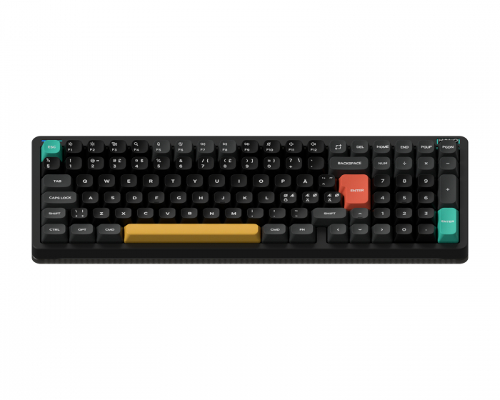 NuPhy Halo96 V2 Trådløst Tastatur – Obsidian Black [Raspberry Switch]