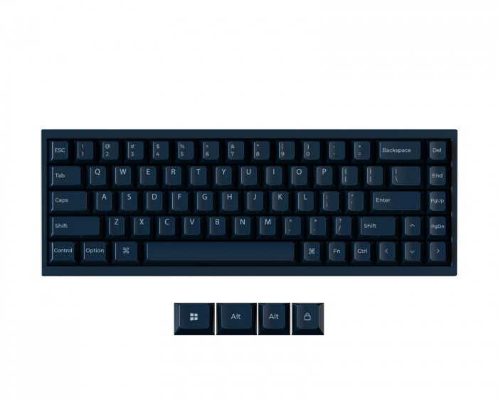 Keychron Q16 HE 8K Keramisk ISO Tastatur [Lime Magnetic Switch] - Navy Blue