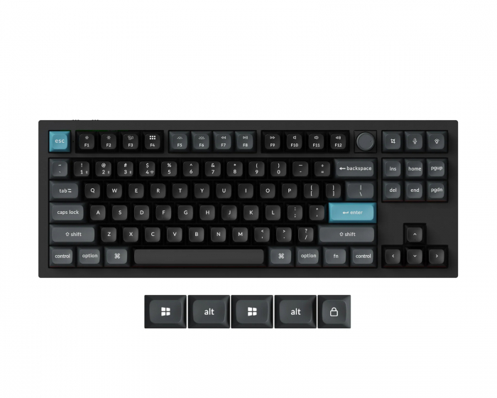 Keychron Q3 Ultra 8K Hotswap Knob Trådløst ISO Tastatur - Sort [Silk POM Brown]