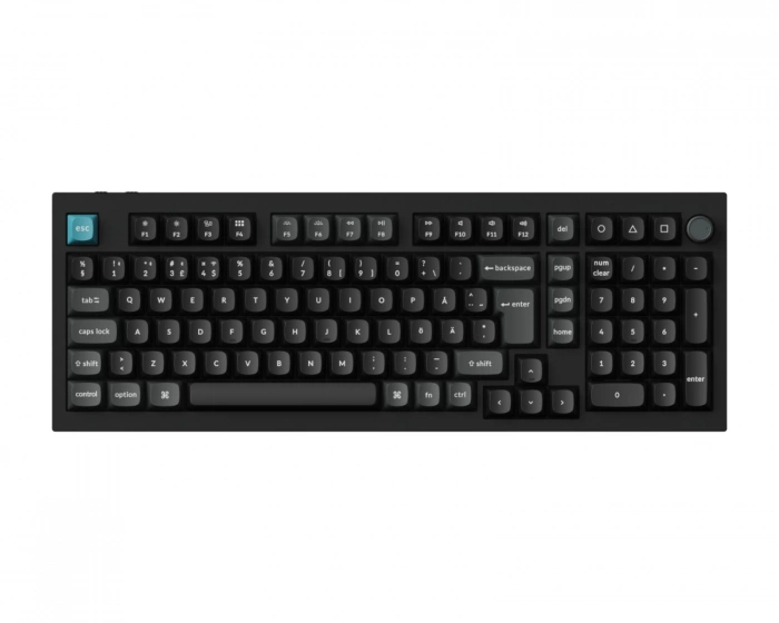 Keychron Q5 Ultra 8K Hotswap Knob Trådløst Tastatur - Sort [Silk POM Red]