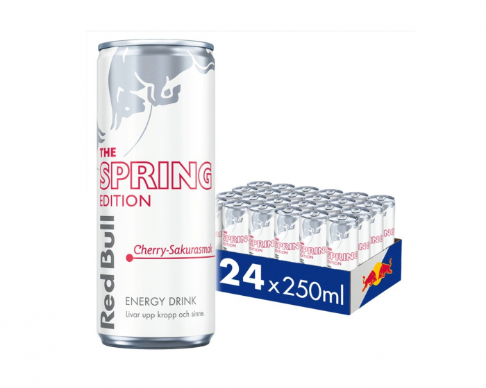 Red Bull 24x Energidrik, 250 ml, Spring Edition (Cherry Sakura)