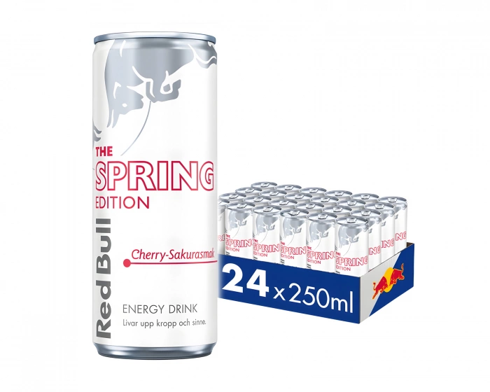 Red Bull 24x Energidrik, 250 ml, Spring Edition (Cherry Sakura)