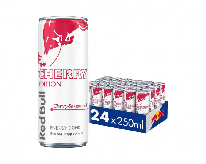 Red Bull 24x Energidrik, 250 ml, Spring Edition (Cherry Sakura)