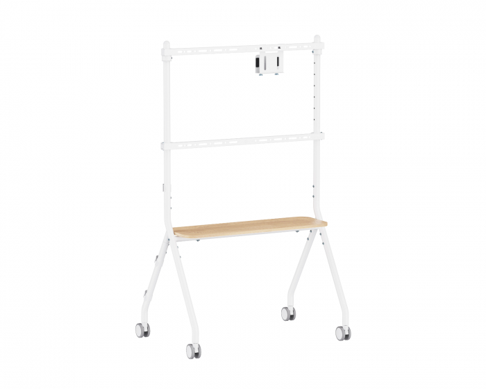 MaxMount Easel Studio Mobilt TV-stativ med hjul – Hvid