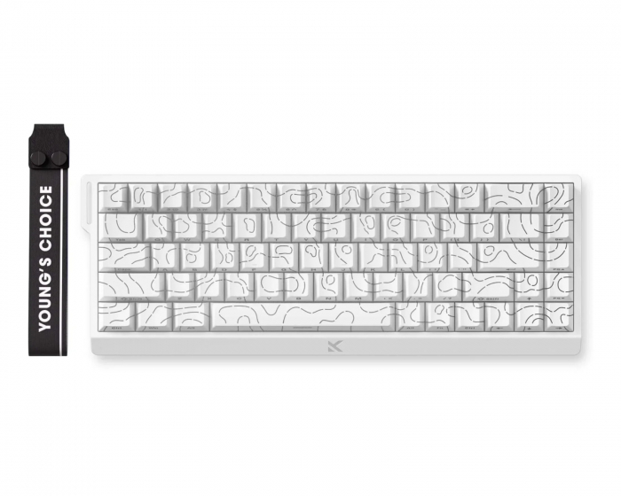 MCHOSE Ace 68 E-Sport ANSI Tastatur - Hvid Topografisk [Ice Rhino Magnetic]