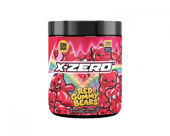 X-Gamer X-Zero Red Gummy Bears - 100 Portioner