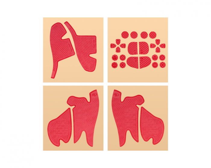 TalonGames Controller Grip Tape til PS5 DualSense Edge Controller - Ultra Version - Rød