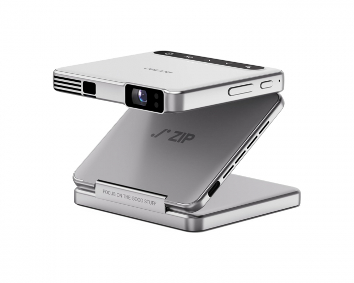 Aurzen ZIP Tri-Fold Portable Mini Projektor - Silver