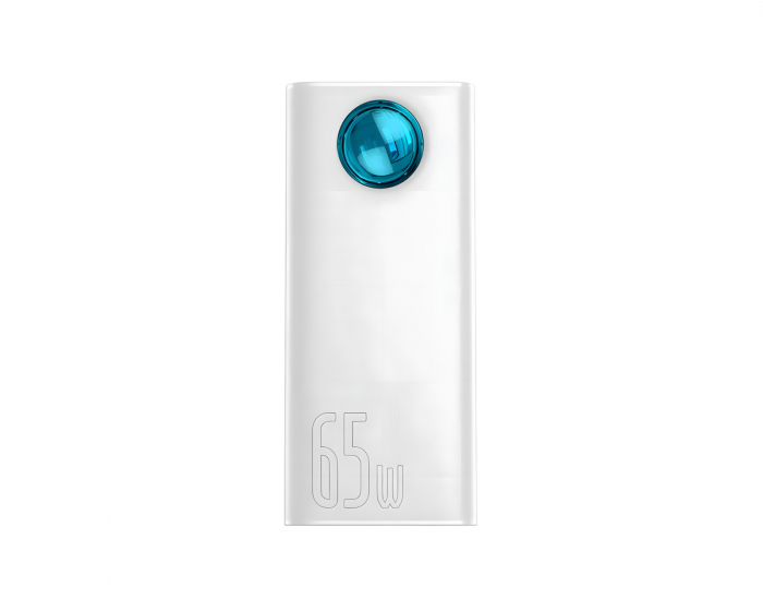 Baseus Amblight Powerbank 30000mAh, 4xUSB, USB-C, 65W - Hvid