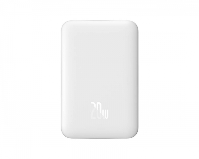 Baseus Powerbank 10000mAh, USB-C 20W, MagSafe - Hvid