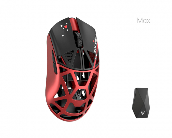 WLMouse Beast X Max - Rød/Sort [Omron Opticals] - Solid Side