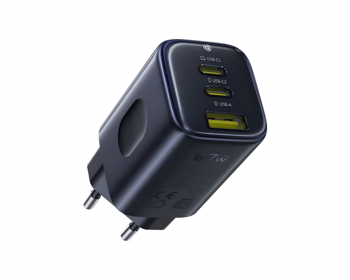 Baseus PicoGo AE11 Hurtiglader 2C+U 67W - Sort