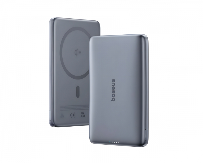 Baseus PicoGo AM41 Ultraslank Qi2 Magnetisk Powerbank 27W 10000mAh - Grå