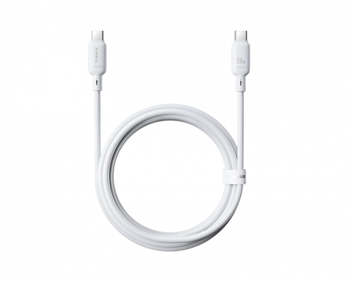 Baseus Silky Series Hurtigopladning Kabel Type-C til Type-C 100W - 2m - Hvid