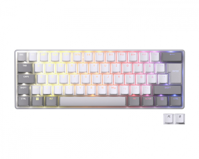 Corsair CLIPPER PRO MINI 60 HE Gamingtastatur [MGX HYPERDRIVE] - Hvid