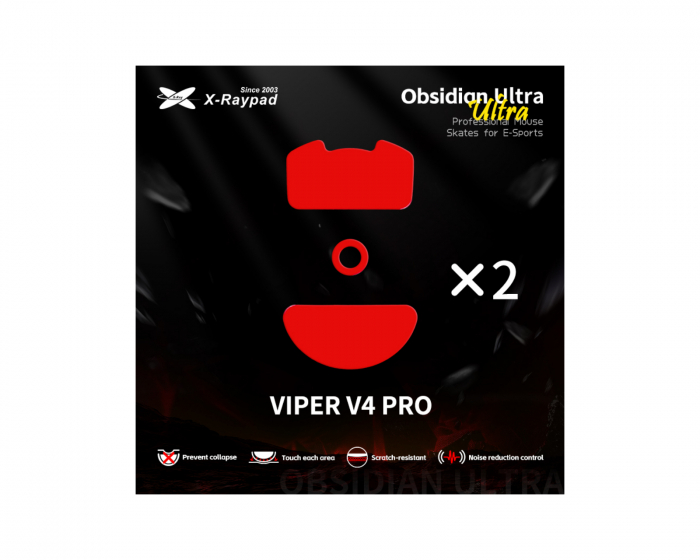 X-raypad Obsidian Ultra Skates til Razer Viper V4 Pro