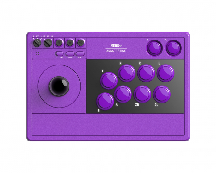 8Bitdo Arcade Stick 2.4G PC & Nintendo Switch - Lilla