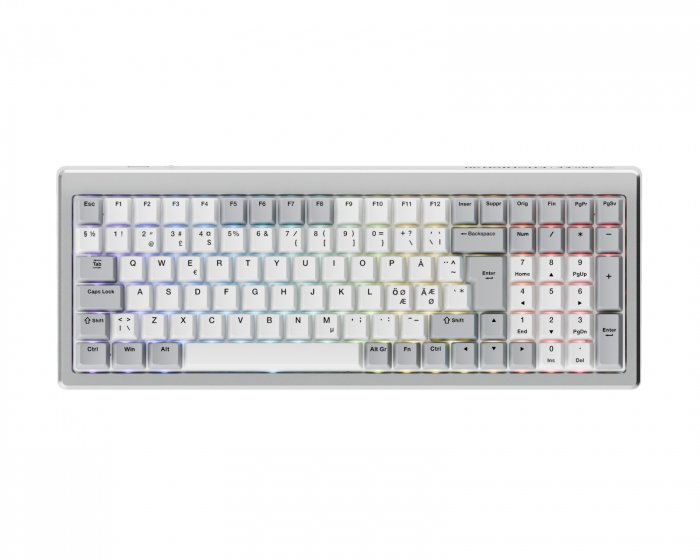 Ducky Ducky Cushion 98 - 98% RGB Trådløst Gaming Tastatur - Nordisk ISO - [Shush Tactile]
