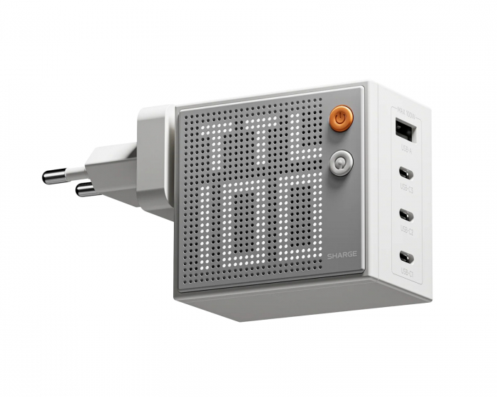 Sharge Pixel 100W USB-C & USB-A Oplader - Hvid