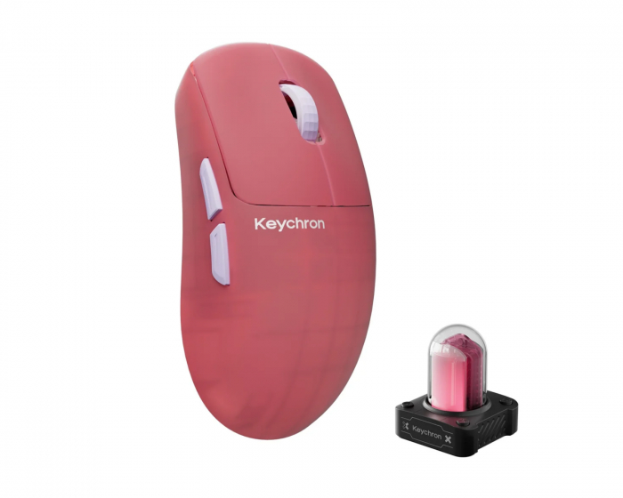 Keychron G6 HE 8K Trådløs Gamingmus - Frosted Pink