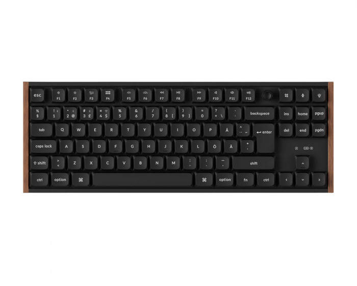 Keychron K1 Ultra SE 80% 8K Trådløst Tastatur - Wood Black [Milk POM Red]
