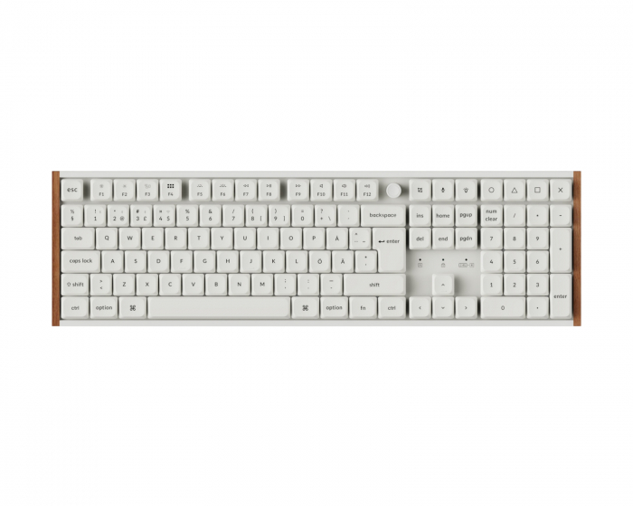 Keychron K5 Ultra Low-Profile 100% 8K Trådløst Tastatur - Wood White [Keychron Milk POM Brown]