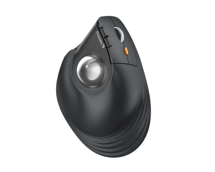 ProtoArc EM05 NL Vertikal Trådløs Trackball-mus - Sort/Grå