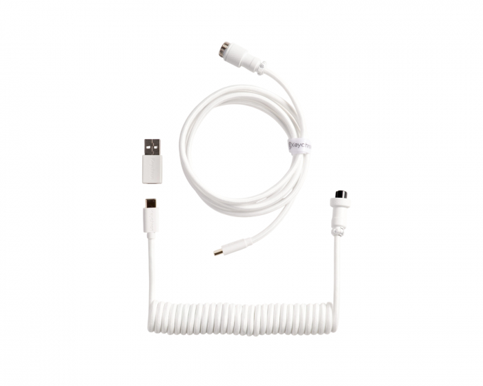 Keychron Coiled Aviator Kabel Straight 8K - Hvid
